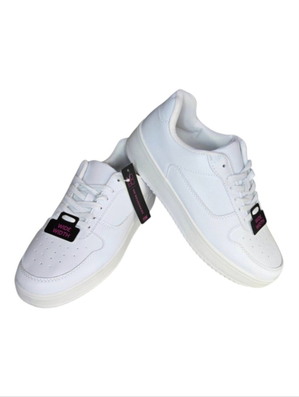No Boundaries Women's Platform Casual Lace Up Sneakers in White, Size: 11 NWT!